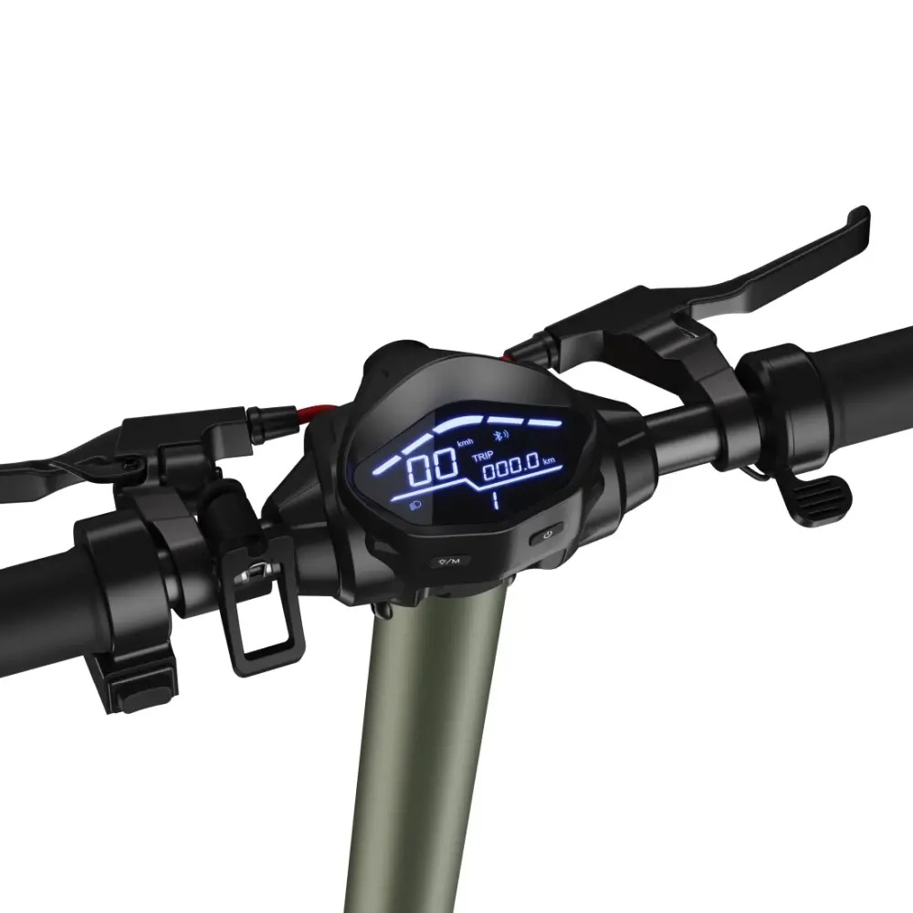Електрически скутер, Sharp Electric Scooter, Range per charge: 35 km, 350W Motor, LED Display, e-ABS, USB Charging Port, Bluetooth, IPX4 certification, 10" Pneumatic tyre, Triple brake system, Rear Suspension, Max load: 120 kg, Olive Gray - image 6