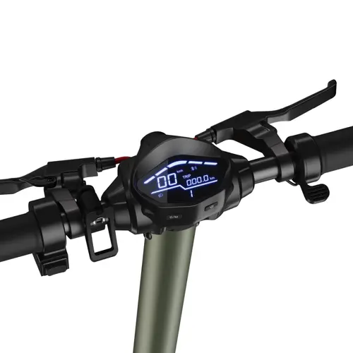 Електрически скутер, Sharp Electric Scooter, Range per charge: 35 km, 350W Motor, LED Display, e-ABS, USB Charging Port, Bluetooth, IPX4 certification, 10" Pneumatic tyre, Triple brake system, Rear Suspension, Max load: 120 kg, Olive Gray - image 6