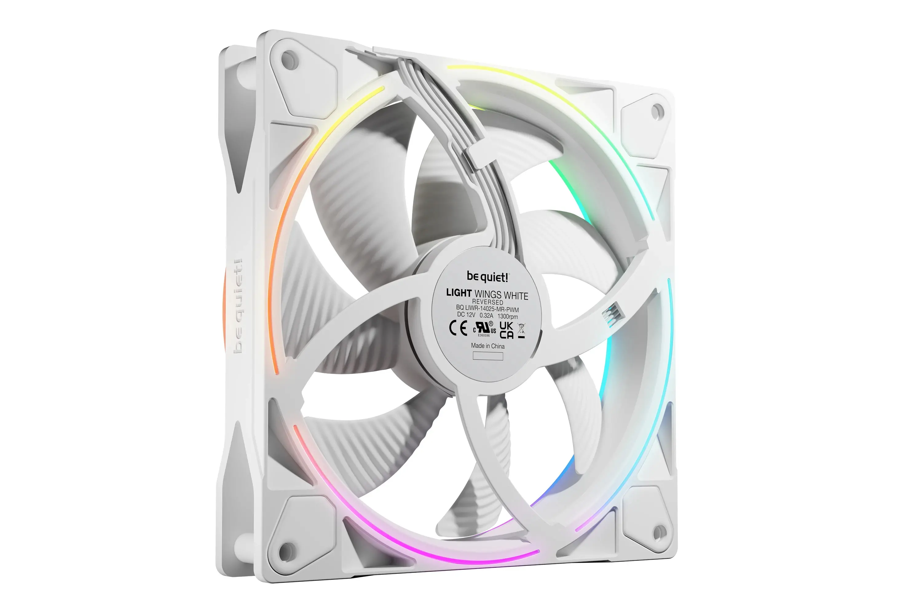 be quiet! вентилатор Fan 140mm - LIGHT WINGS 140mm PWM Reverse White - image 1