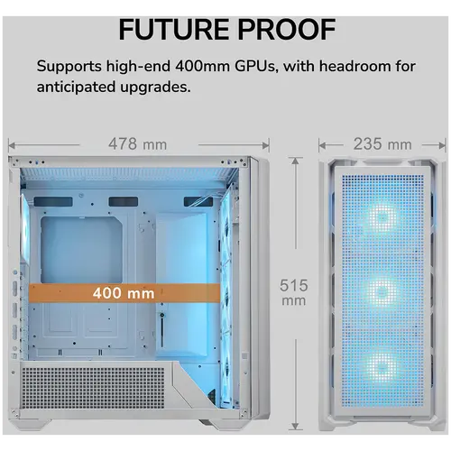 COUGAR MX600 PC Case, Mid Tower, White - image 20