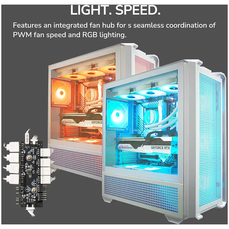 COUGAR MX600 PC Case, Mid Tower, White - image 22