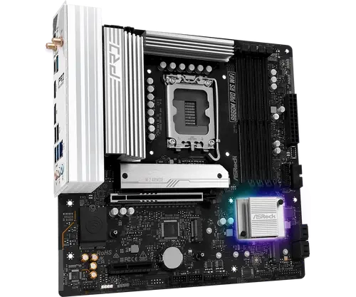 ASROCK Μητρική πλακέτα Desktop B860M Pro Rs Wi-fi, S.1851, 4x DDR5, 1x PCIe 5.0 x16, 1x PCIe 4.0 x4, 1x Blazing M.2, 2x Hyper M.2, 4x SATA3, 2x USB-C - 2
