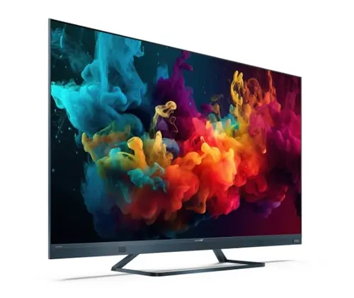 Телевизор, Sharp 50FQ5EG, 50" QLED  GOOGLE TV, 4K Ultra HD 144Hz Quantum Dot 3840x2160 Aluminium Slim Frameless, AQUOS AI, DVB-T/T2/C/S/S2, 500 NIT, Active Motion 1400, HARMAN/KARDON, HDR10, Dolby Atmos, Dolby Vision, DTS:X, Google Assistant, HDMI eARC, Mini Compos - image 3