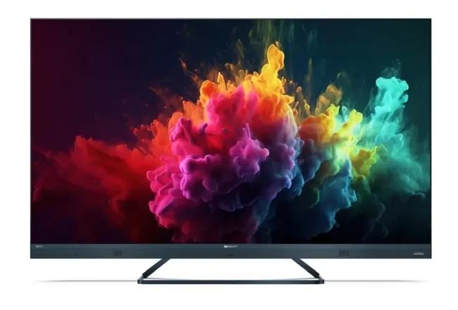 Телевизор, Sharp 55FQ8EG, 55" QLED GOOGLE TV, 4K 144Hz Quantum Dot 3840x2160 Aluminium Slim Frameless, AQUOS AI, DVB-T/T2/C/S/S2, 500 NIT, Active Motion 1400, HARMAN/KARDON, HDR10, Dolby Atmos, Dolby Vision, DTS:X, Google Assistant, HDMI eARC, Mini Composite/CVBS - image 1
