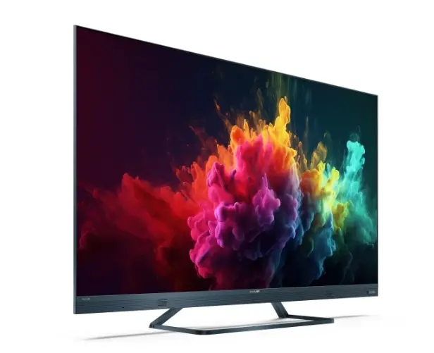 Телевизор, Sharp 55FQ8EG, 55" QLED GOOGLE TV, 4K 144Hz Quantum Dot 3840x2160 Aluminium Slim Frameless, AQUOS AI, DVB-T/T2/C/S/S2, 500 NIT, Active Motion 1400, HARMAN/KARDON, HDR10, Dolby Atmos, Dolby Vision, DTS:X, Google Assistant, HDMI eARC, Mini Composite/CVBS - image 3