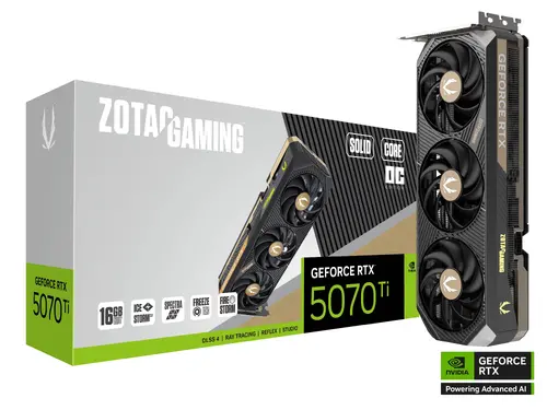 Видео карта ZOTAC GAMING RTX 5070 TI Solid Core OC 16GB GDDR7 - image 6