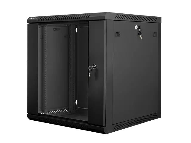 Комуникационен шкаф, Lanberg rack cabinet 19" wall-mount 12U / 600x600 for self-assembly (flat pack), black - image 2