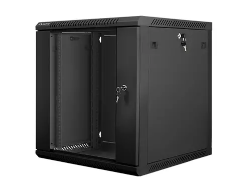 Комуникационен шкаф, Lanberg rack cabinet 19" wall-mount 12U / 600x600 for self-assembly (flat pack), black - image 2