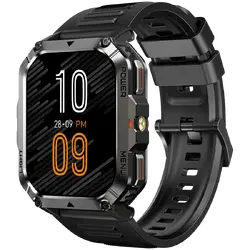 Blackview W70 Pro 2.01-inch TFT 280x320 Realtek 8763EWE 128MB/382KB 900mAh NO Charger IP68 100+ Sports Modes HR/SpO2/Sleep Monitor Bluetooth 5.2 Calling Zinc Alloy Black