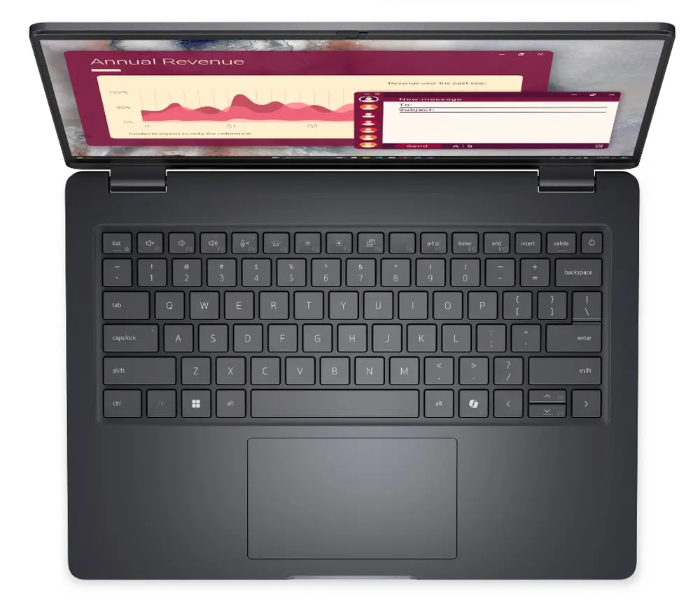 Лаптоп, Dell Pro 14 PC14250, Intel Ultra 7 255U (12 TOPS NPU, 12 cores, up to 5.2 GHz), 14" FHD+(1920x1200) 300nits AG, 32 GB: 1x32 GB, DDR5, 5600 MT/s, 512 GB SSD, Intel Graphics, FHD HDR IR Cam and Mic, Wi-Fi 6E, FPR, Backlit Kb, Win 11 Pro, Platinum silver - image 3