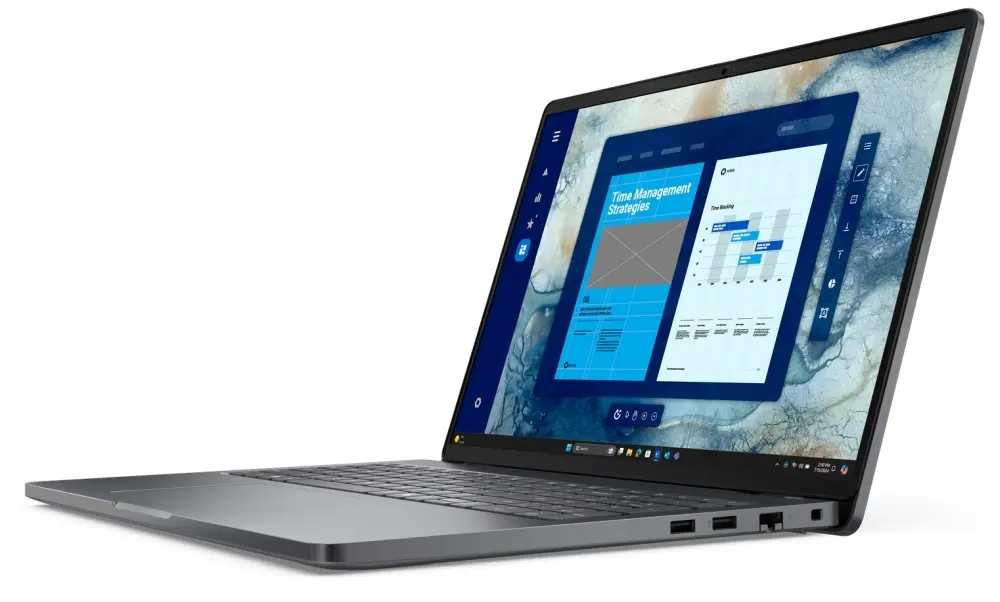 Лаптоп, Dell Pro 16 PC16250, Intel 5 120U (10 cores, up to 5.0 GHz), 16" FHD+(1920x1200) 300nits AG, 8 GB: 1x8 GB, DDR5, 5600 MT/s, 512 GB TLC SSD, Intel Graphics, FHD HDR IR Cam and Mic, Wi-Fi 6E, FPR, Backlit Kb, Win11 Pro, Magnetite, 3Y PS - image 2