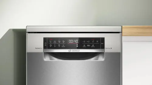 Съдомиялна, Bosch SPS6YMI14E SER6 Free-standing dishwasher 45cm, B, Zeolith, 8,5l, 10ps, 8p/5o, 43dB(B), Silence 41dB, 3rd drawer, inox, interior light, HC - image 1