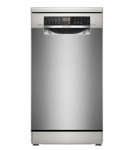 Съдомиялна, Bosch SPS6YMI14E SER6 Free-standing dishwasher 45cm, B, Zeolith, 8,5l, 10ps, 8p/5o, 43dB(B), Silence 41dB, 3rd drawer, inox, interior light, HC