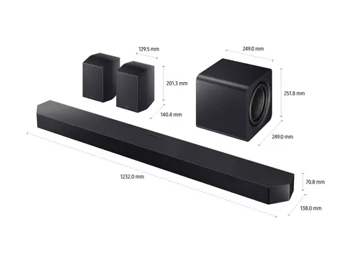Аудио система, Samsung HW-Q990F Soundbar 11.1.4ch Wireless Dolby Atmos Model 2025  Black - image 2