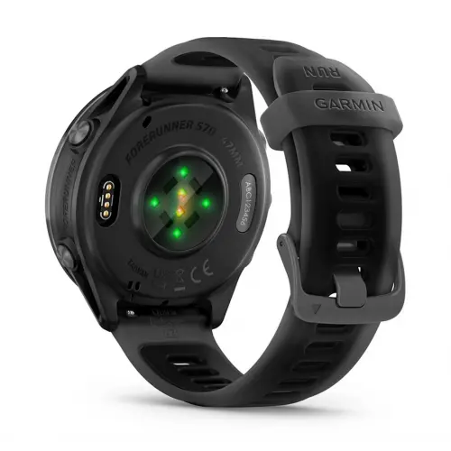 Garmin Forerunner® 570 - 47мм - Forerunner® 570 - 47мм - Slate Grey Aluminium с Translucent Black/Black каишка 010-02971-00 - image 4