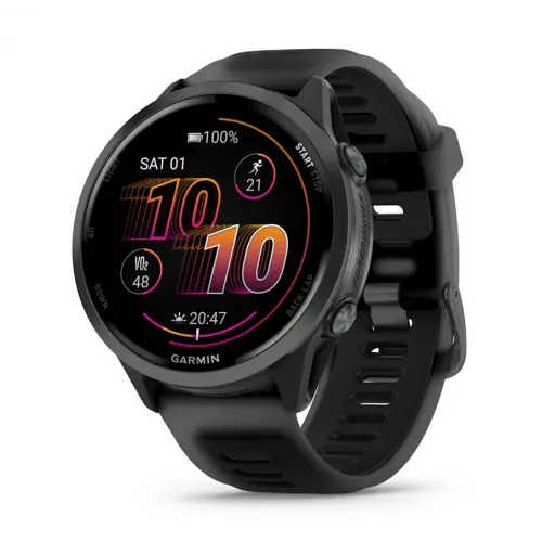 Garmin Forerunner® 570 - 47mm - Forerunner® 570 - 47mm - Slate Grey Aluminium με λουρί Translucent Black/Black 010-02971-00 - 1