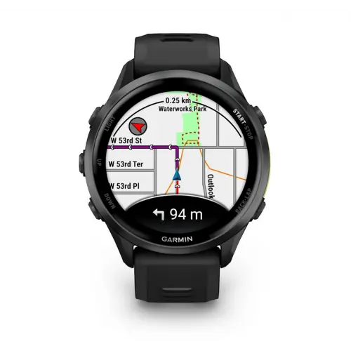 Garmin Forerunner® 970 - Forerunner® 970 - Carbon Grey DLC Titanium с Black корпус и Black/Translucent Whitestone каишка 010-02969-10 - image 1
