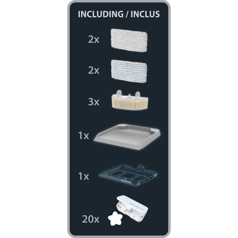 Парочистачка, ROWENTA RY7777WH CLEAN&STEAM REVOLUTION GREEN, Microfiber pads 2 'All floors' & 2 'Hard Spot', Water filtration cartridge x3, Essential oilchips x20, Carpetglider - image 10