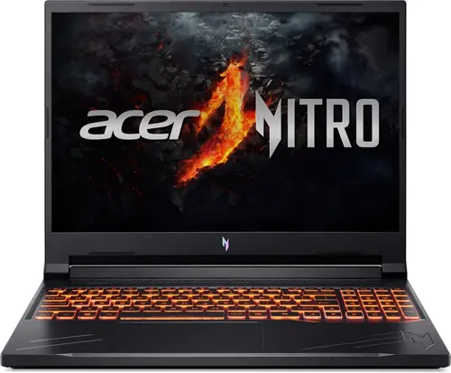 Лаптоп, Acer Nitro 16, ANV16-71-76BW, Intel Core i7-14650HX (up to 5.2GHz, 30MB), 16" FHD IPS up to 165Hz SlimBezel, 16GB DDR5 (1 slot free), 512GB PCIe NVMe SSD, GeForce RTX 4050 6GB GDDR6, Wi-Fi 6 AX201+BT5.1, Killer E2650, HD Cam, KB Backlight, No OS, Black