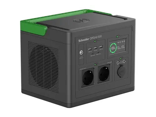 Преносима захранваща станция, Schneider OffGrid Portable Power Station 500, 517Wh Lithium-ion, 2 Schuko, Sinewave - image 2