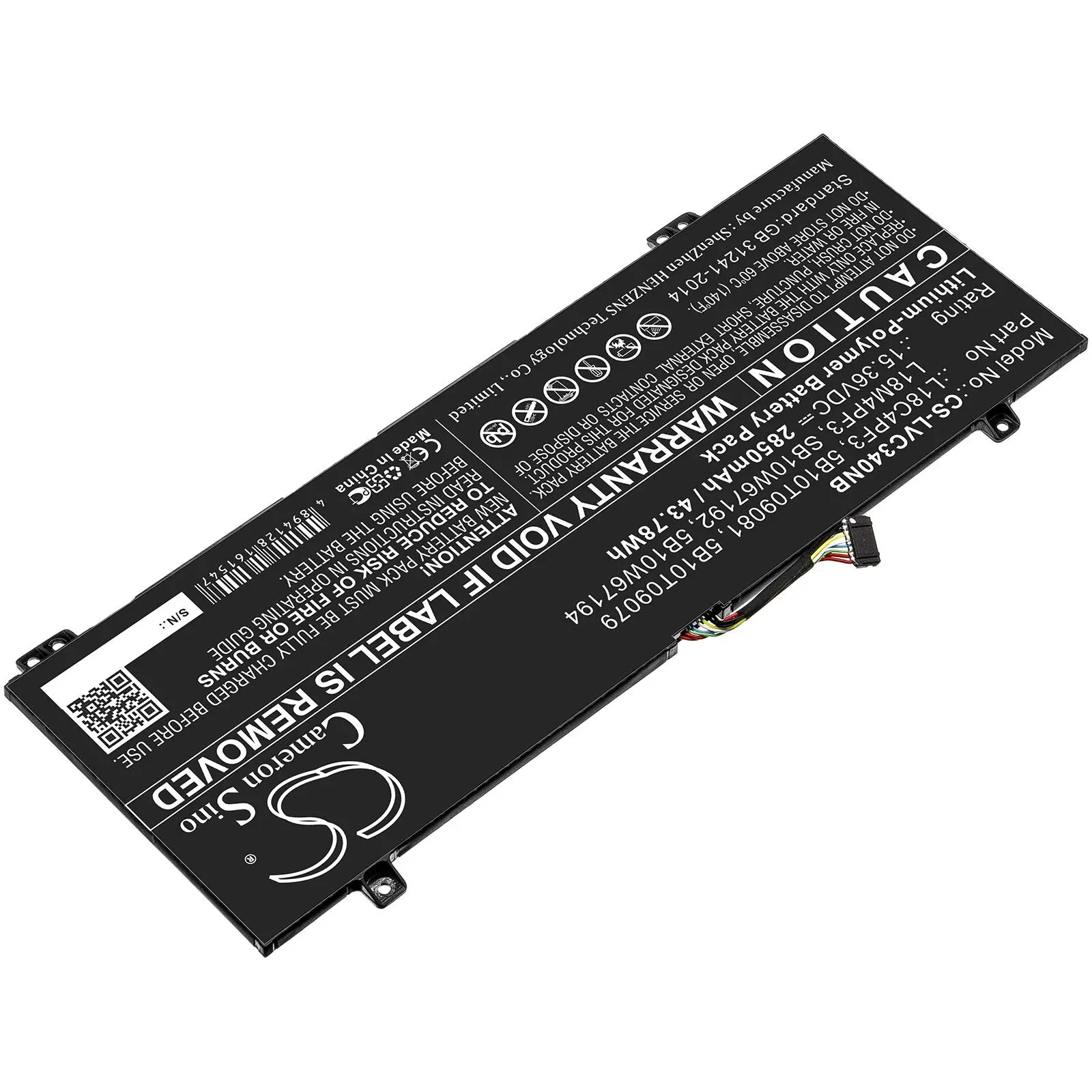 Батерия за лаптоп LENOVO IdeaPad C340-14API L18C4PF3 15.36V 2850mAh LiPo CAMERON SINO - image 1