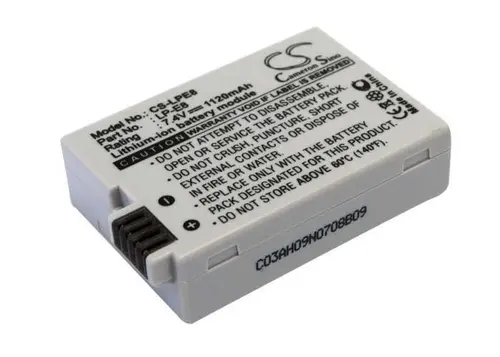 Батерия за апарат Cameron Sino LP-E8, 7.4V, 1120mAh, Canon EOS Rebel T2i, T3i, T4i, T5i, EOS 600D, 550D, 650D, 700D, Kiss X5, X4, X6 - image 1