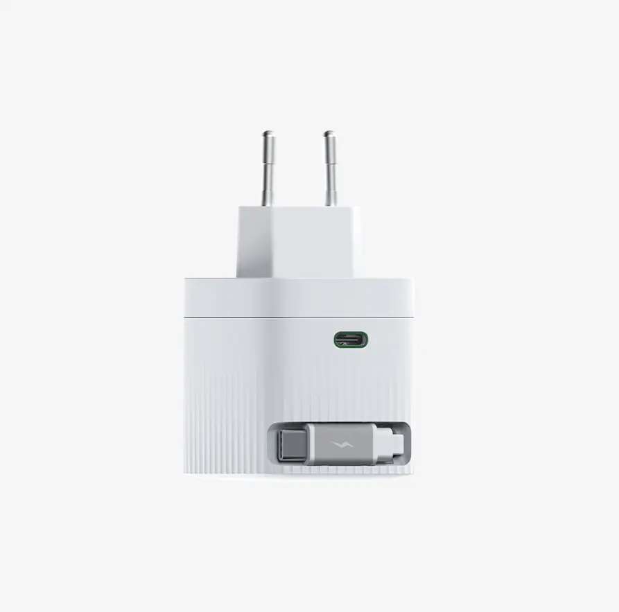 Зарядно устройство, HikVision GaN Fast Charger 2C 67W, USB-C retractable cable & USB C Port, Universal Compatibility (phones, tablets, laptops, switch and other devices), Portable - image 1