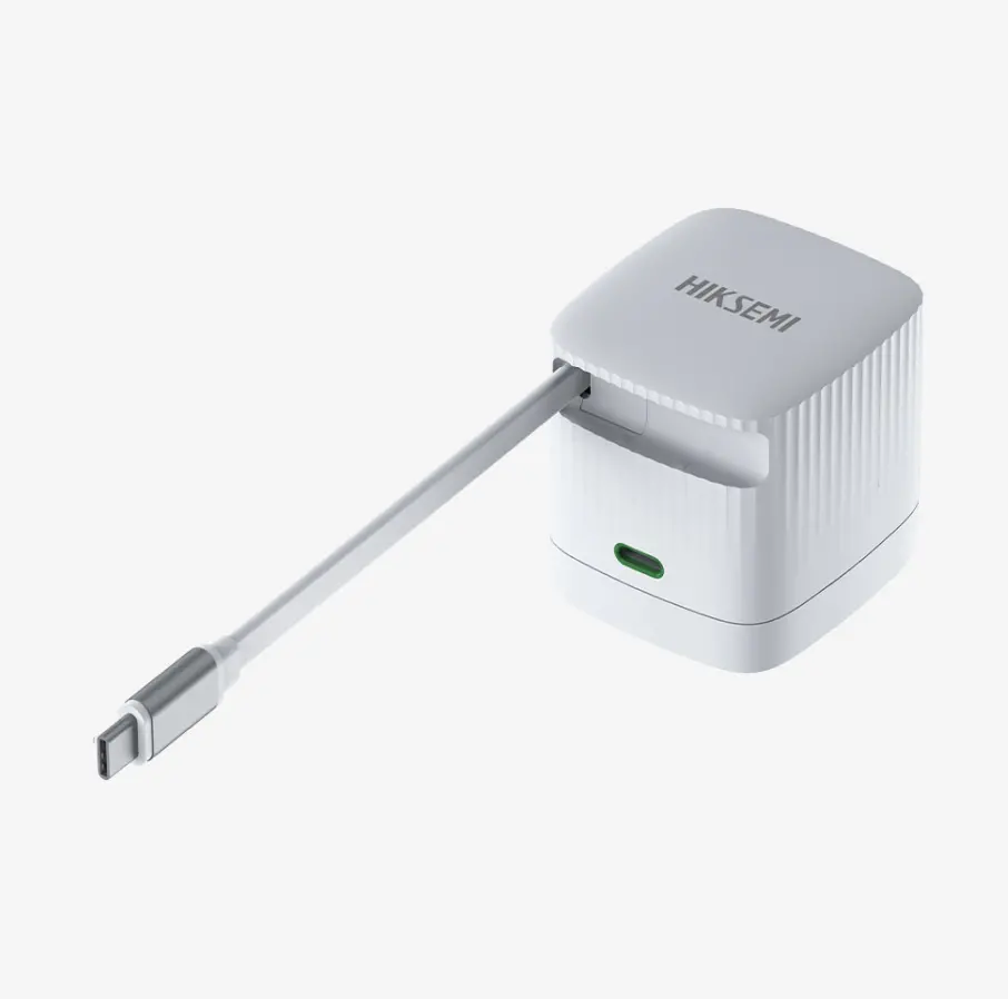 Зарядно устройство, HikVision GaN Fast Charger 2C 67W, USB-C retractable cable & USB C Port, Universal Compatibility (phones, tablets, laptops, switch and other devices), Portable - image 3