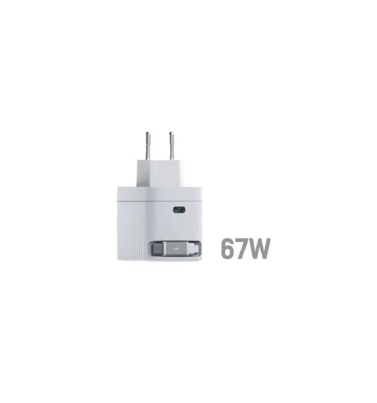 Зарядно устройство, HikVision GaN Fast Charger 2C 67W, USB-C retractable cable & USB C Port, Universal Compatibility (phones, tablets, laptops, switch and other devices), Portable - image 4