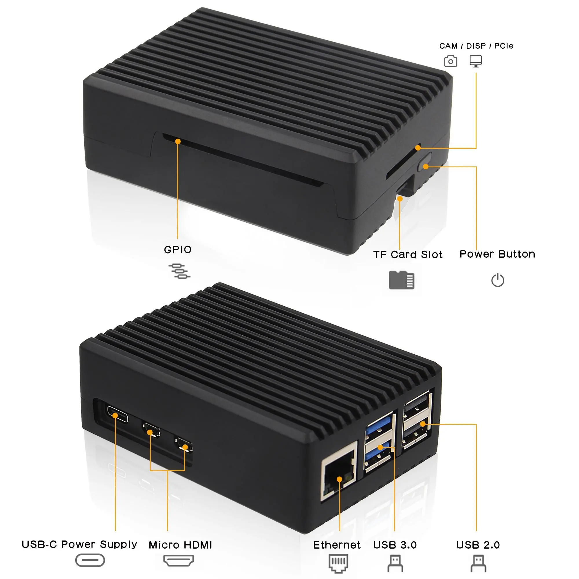Кутия Inter-Tech ODS-739 RASPBERRY - Black - image 3