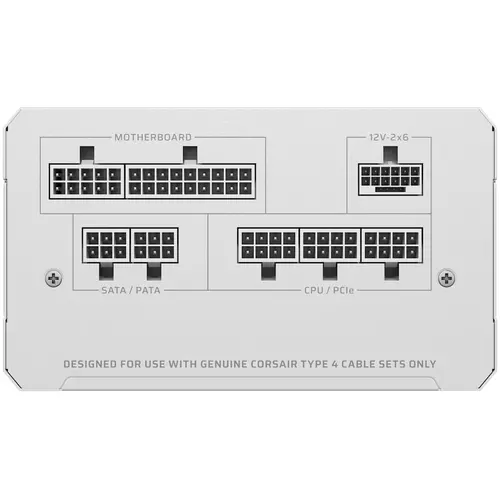 CORSAIR RM750e White, 750 Watt, Cybenetics Gold Certified, Fully Modular - image 2