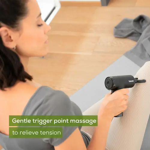 Масажор, Beurer MG 89 MASSAGE GUN CompactPower, Quiet, lightweight & handy deep tissue massager, 5 intensity levels, 3 massage attachments, Up to 4h battery life with LED display - image 3