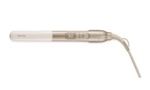 Преса, Beurer HS 70 Hair straightener, Ceramic-coated heating plates, Rounded housing, Ion function, Multi-stage temperature setting from 100°C - 220 °C, Automatic switch-off after 30 minutes, Button lock, heat-resistant storage bag - image 1