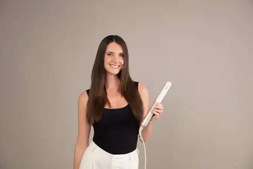 Преса, Beurer HS 70 Hair straightener, Ceramic-coated heating plates, Rounded housing, Ion function, Multi-stage temperature setting from 100°C - 220 °C, Automatic switch-off after 30 minutes, Button lock, heat-resistant storage bag - image 4