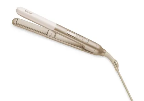Σίδερο μαλλιών, Beurer HS 70 Hair straightener, πλάκες θέρμανσης με κεραμική επίστρωση, στρογγυλεμένο περίβλημα, λειτουργία ιόντων, ρύθμιση - 1