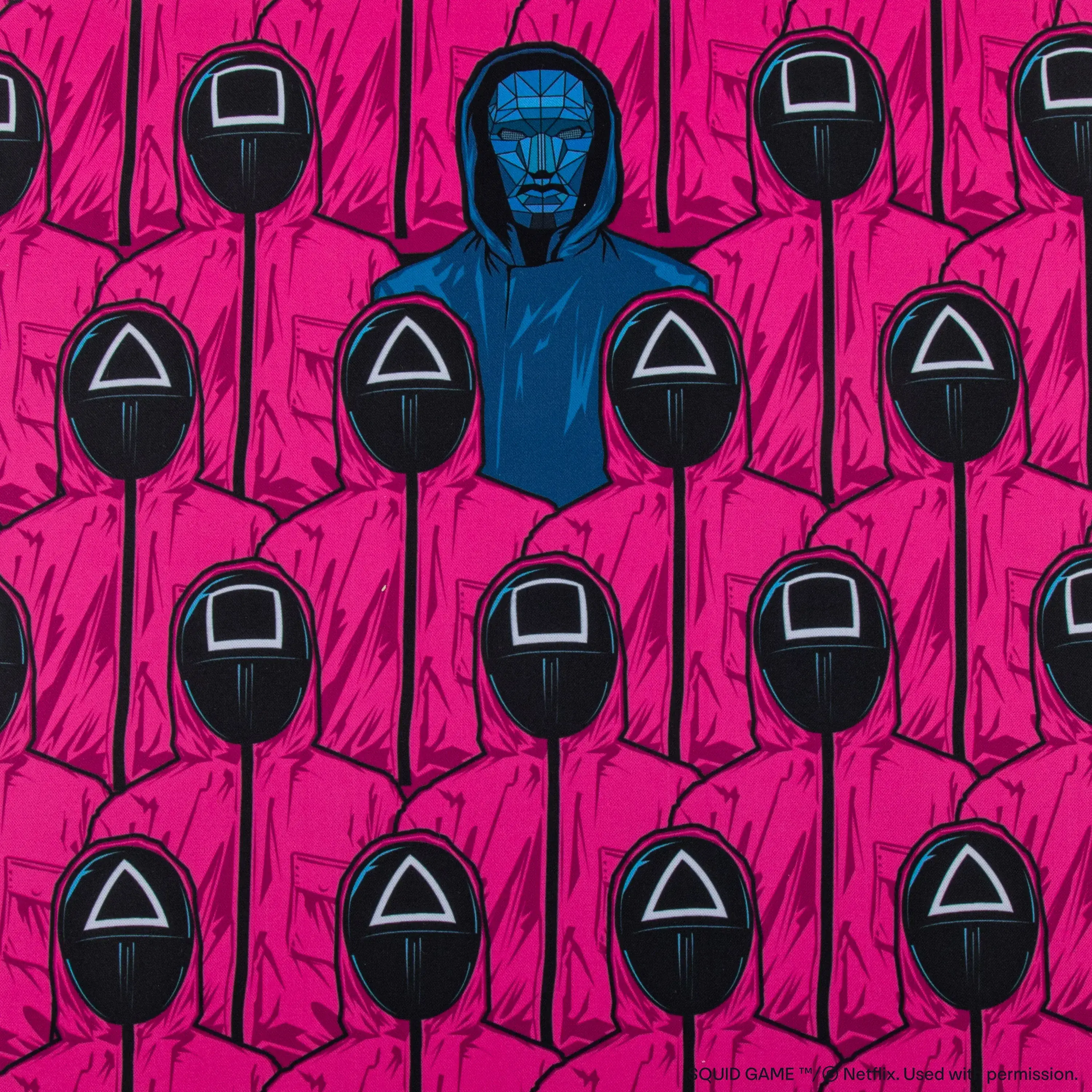 Пад за мишка Netflix Squid Game - Front Man And Guards Desk Mat - image 2