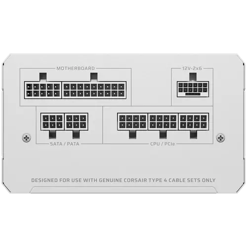 Corsair RMe White Series, RM850e White, 850 Watt, Cybenetics Gold Certified, Fully Modular Power Supply - image 2