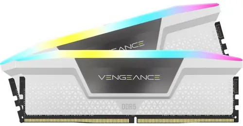 CORSAIR VENGEANCE RGB DDR5 32GB (2 x 16GB) DDR5 6400 CL36-48-48-104 1.35V XMP & EXPO - White - 2