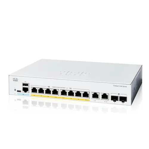 Комутатор, Cisco Catalyst 1200 8-port GE, Full PoE, 2x1G Combo