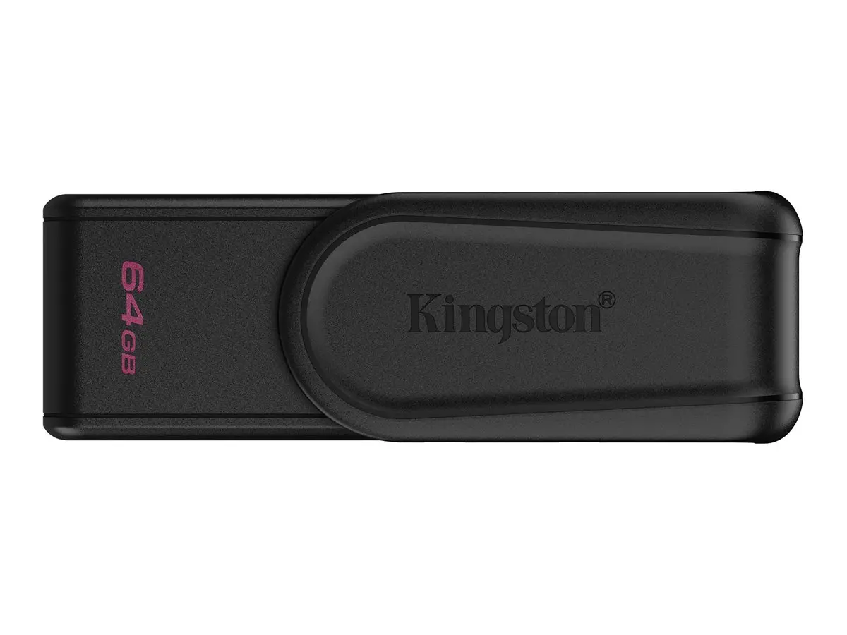 Kingston 64GB Portabil USB 3.2 Gen 1 DataTraveler Exodia S (Negru/Negru)