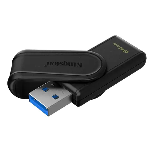 Kingston  64GB Portable USB 3.2 Gen 1 DataTraveler Exodia S (Black/Black) - image 1