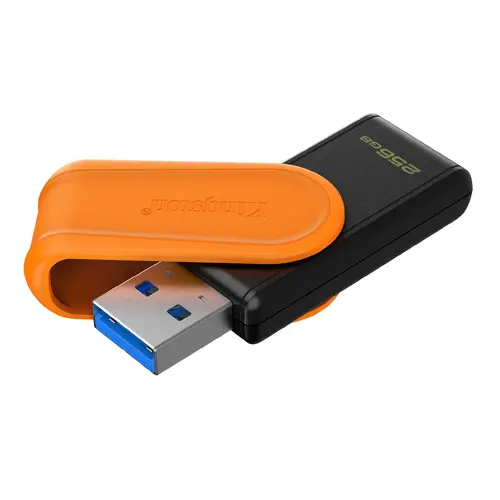 Kingston  256GB Portable USB 3.2 Gen 1 DataTraveler Exodia S (Black/Orange) - image 1