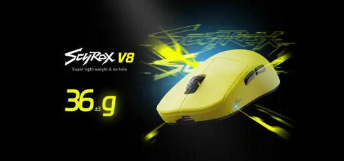 Scyrox професионална геймърска мишка V8 Yellow - Wireless Gaming Mouse - 8K Polling Rate - image 14