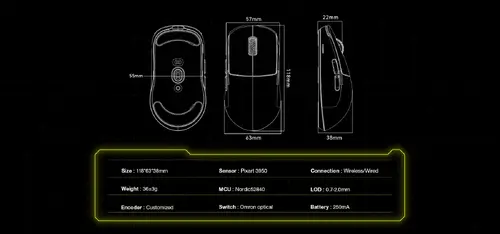 Scyrox професионална геймърска мишка V8 Yellow - Wireless Gaming Mouse - 8K Polling Rate - image 15