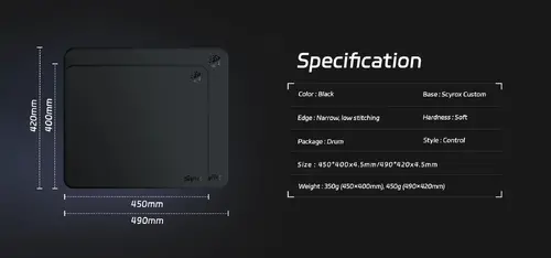 Scyrox професионален геймърски пад за мишка Gaming Mousepad Sosu XL - 490 x 420 mm - image 12