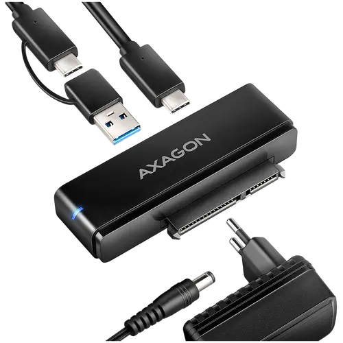 AXAGON ADSA-FPX USB-C 10Gbps - SATA 6G 2.5"/3.5" SSD/HDD FAST PORT X adapter incl. AC, adapter USB-C - USB-A