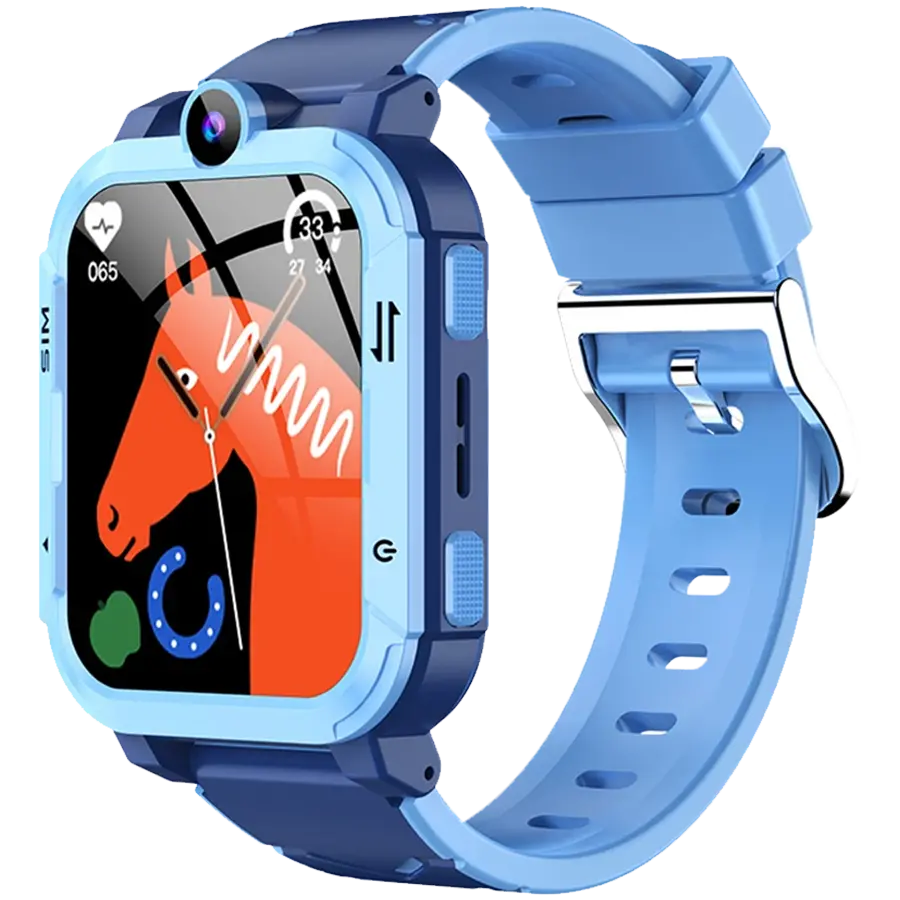 Blackview Z20 Kids 4G 1.83-inch HD Touchscreen 240x284 ARM Cortex-R5 16MB/16MB 800mAh Magnetic Charging IP67 8MP Camera GPS+WiFi+LBS SOS Call Android OS Ocean Blue