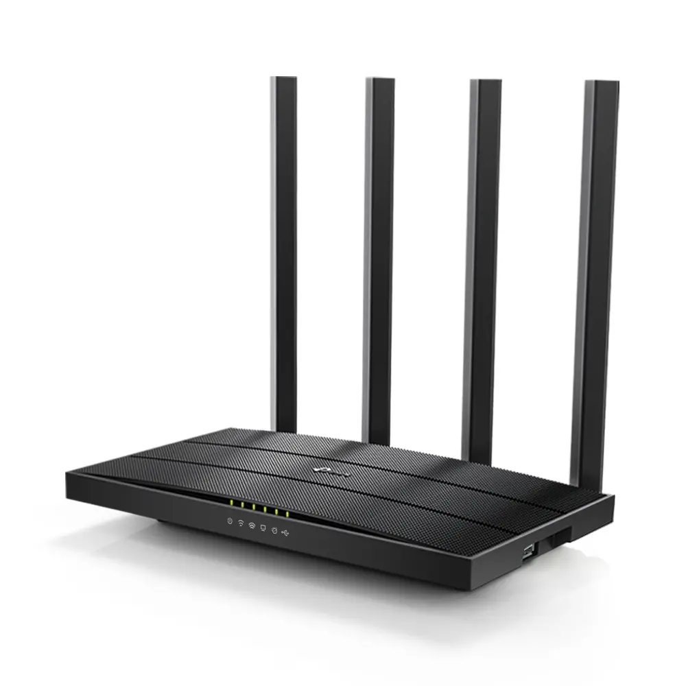 Безжичен рутер TP-LINK Archer C6U, AC1200, 5xGbE, 1x USB2.0, 4x външни антени - image 1
