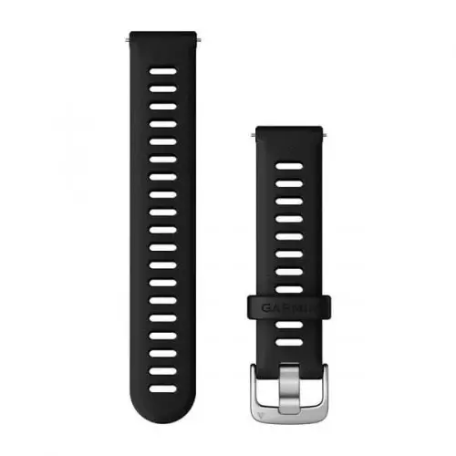 Garmin Curea cu eliberare rapidă - Black cu Silver (18 mm) 010-11251-3E - 1
