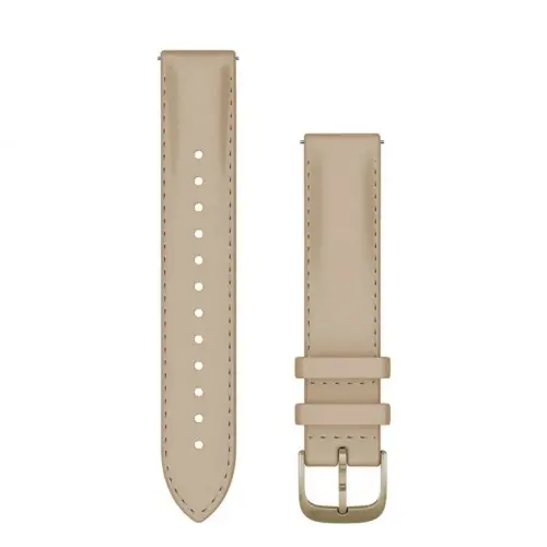 Garmin Бързоосвобождаваща се кожена каишка - Light sand (18 мм) 010-12932-60